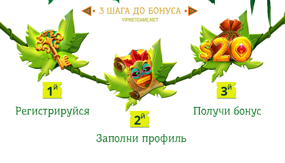 3 шага к получению бездепозитного бонуса